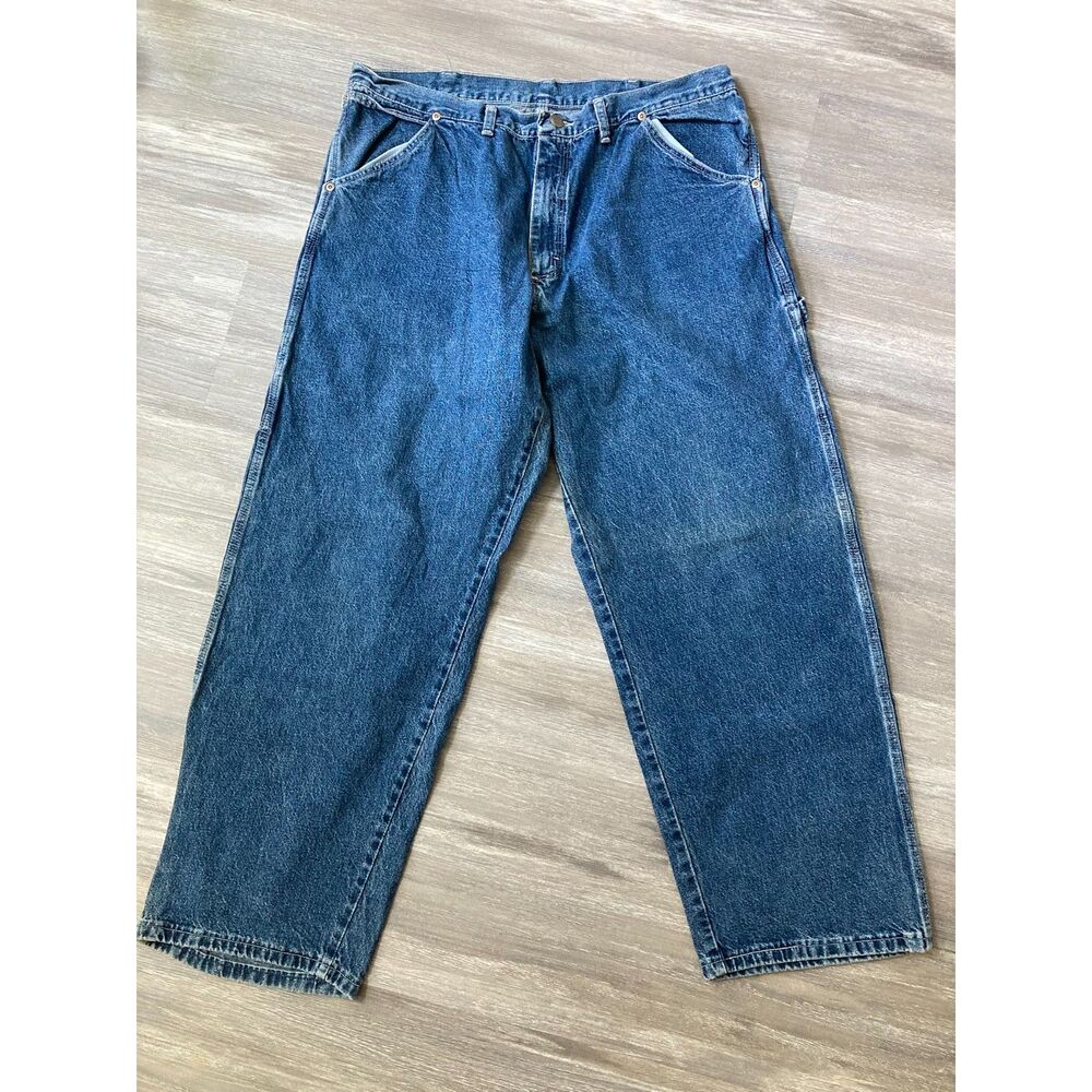 Vintage Carpenter Rare USA Wrangler Baggy Faded Skater Alt Grunge Jeans 36x28.5